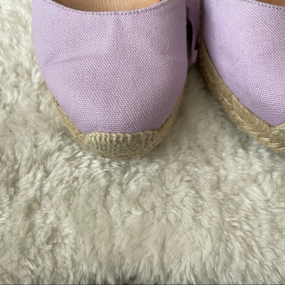 espadrille Lilac Canvas Lace Up Wedge Espadrilles - Low Wedge - EU38/UK5 - Picture 9 of 12